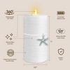 LumiPur 3.5"x7" Signature Coastal Collection Flameless LED Wax Pillar Candle Summer White - 2 of 4