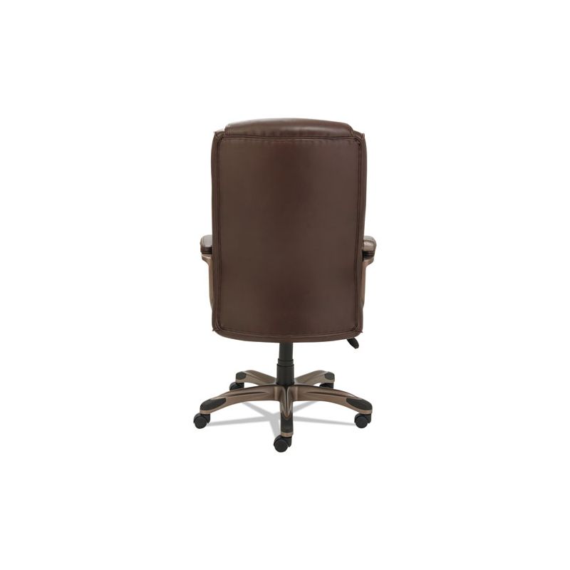 Alera Alera Veon Series Executive High-Back Bonded Leather Chair, Supports Up to 275 lb, Brown Seat/Back, Bronze Base, 5 of 8