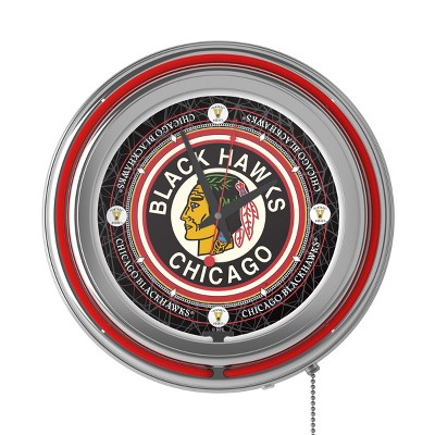 Trademark Global Neon Clock - Retro Jeep Blue Silhouette Analog Wall Clock With Pull Chain - For Kitchen, Garage, Game Room, Or Home Bar