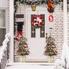 Homhougo 3FT Snow Flocked Mini Christmas Tree with Berry Clusters and Potted Base, Ideal for Table or Front Porch Use - 4 of 4