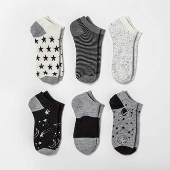 Women's 10pk Low Cut Socks - Xhilaration™ Black/white/gray 4-10