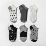 Women's Outerspace 6pk Low Cut Socks - Xhilaration™ Gray 4-10
