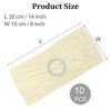 Unique Bargains Chair Sashes Bow 13.78"x5.91" Yellow 10 Pcs - 2 of 4