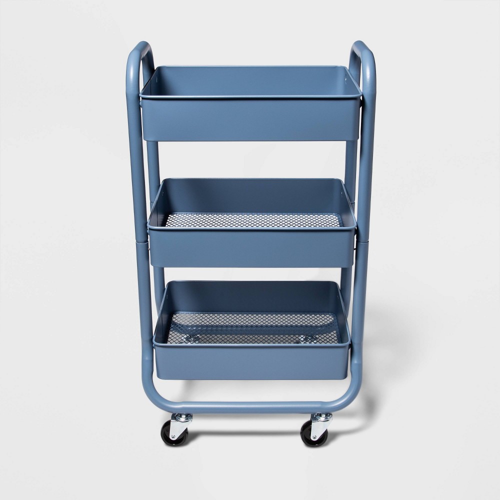 3 Tier Metal Cart Blue - Made By Design