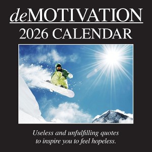 2026 Square Wall Calendar, Demotivation, 16-Month Funny Corner Theme with 180 Reminder Stickers (12x12 In) - 1 of 4