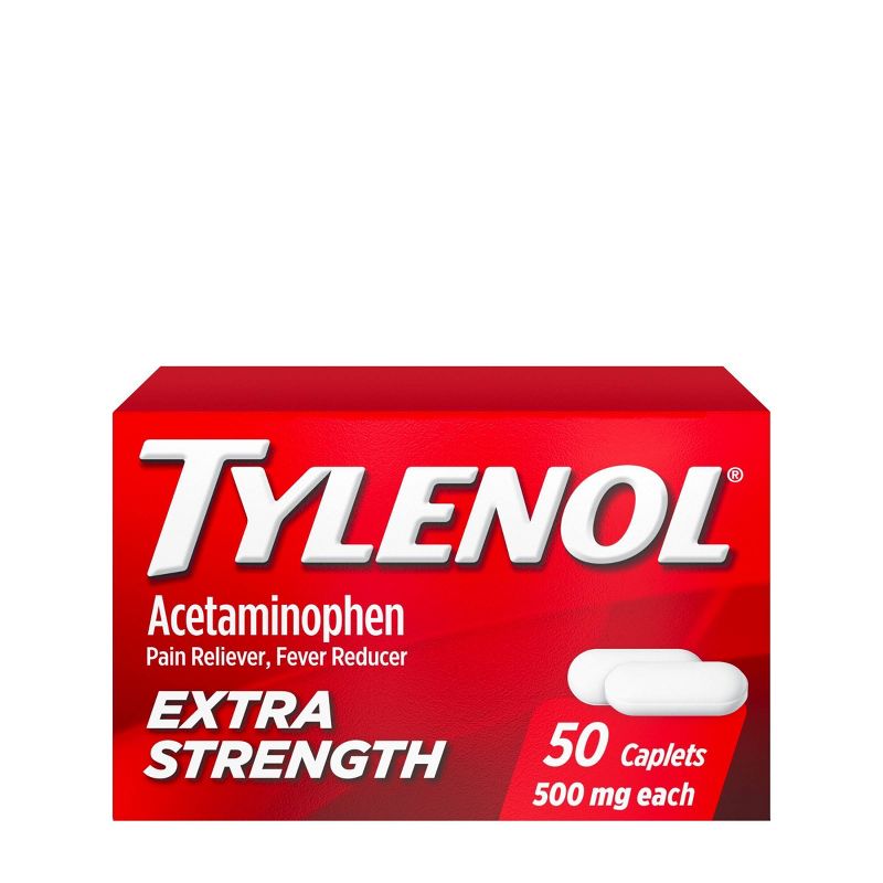 Tylenol Acetaminophen Pain Reliever Caplet - 50ct, 1 of 9