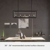 Hunter Fan Squire Manor and Dark Ash 5-Light Linear Kitchen Island Chandelier Ceiling Light Fixture Matte Black - 4 of 4