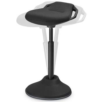 SONGMICS Standing Desk Chair, Adjustable Ergonomic Standing Stool,Swivel Sitting Balance Chair, Anti-Slip Bottom Pad