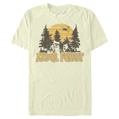 Men's Star Wars Distressed Endor Forest T-shirt - Beige - Large : Target