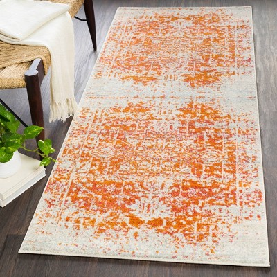 Elegance Gray Tufted Synthetic 87" x 31" Runner Rug