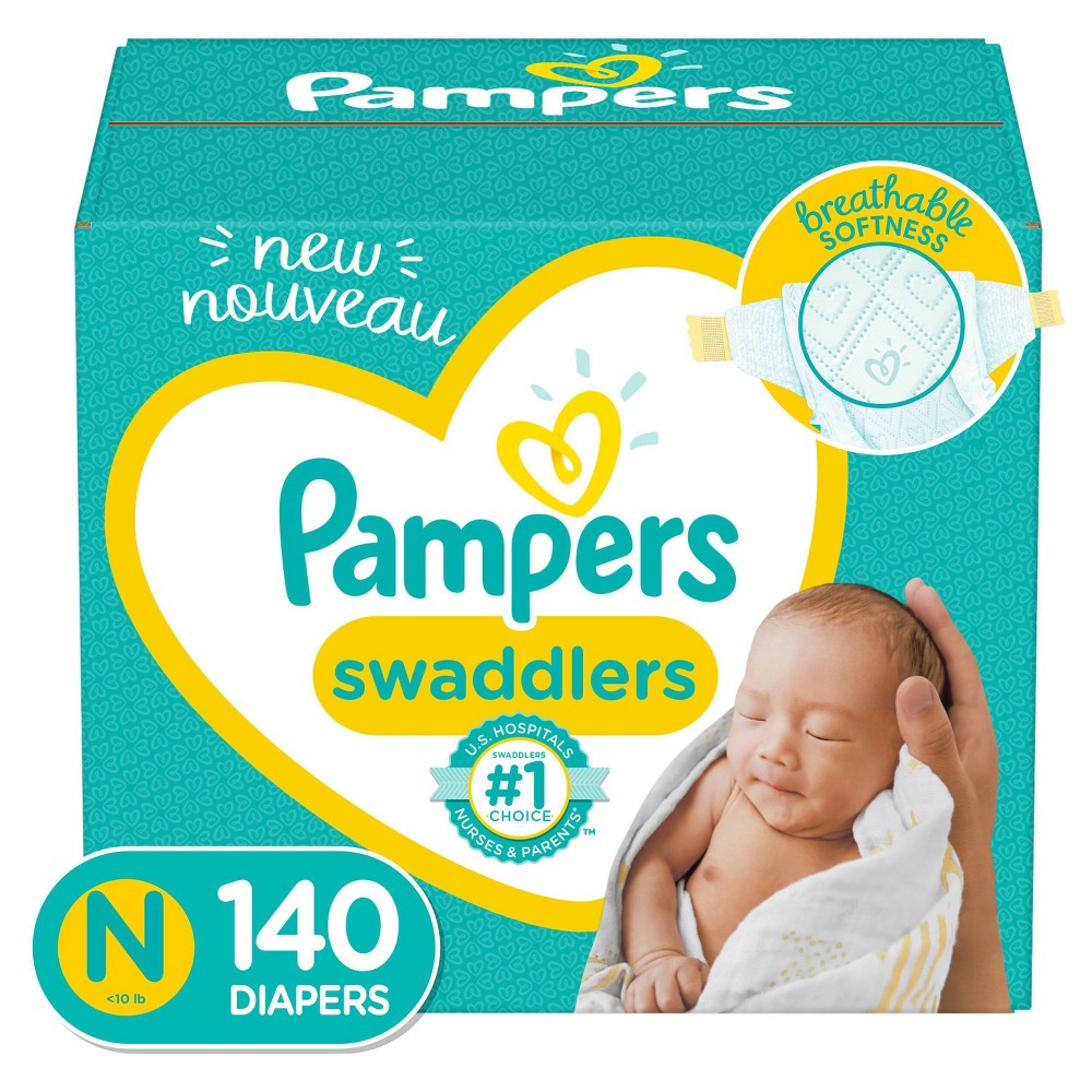 Pampers Swaddlers Diapers - Size Newborn - 140ct
