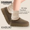 CUSHIONAIRE Women’s Kabuki Genuine Suede Platform Mule Slippers with Memory Foam, Indoor/Outdoor, Wide Widths Available - 2 of 4