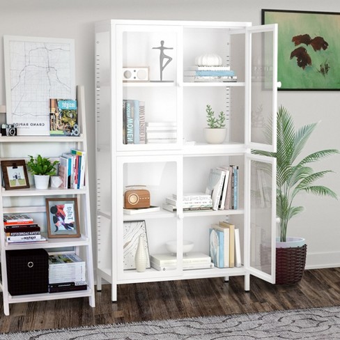 Target bookshelf with doors deals