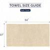 Cotton 2 Pack Bath Towel Set - 27x54 Inch, Luxurious Hotel Spa Quality 100 Cotton 2PC Bath Towel Set - Highly Absorbent Ivory - 3 of 4