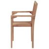 vidaXL 2x Solid Wood Teak Patio Chairs Garden Outdoor Furniture Seat - 2 - 4 of 4