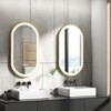 ARTLOGE LED Bathroom Mirror with Demister & Touch Sensor Modern Wall Mirror Golden Frame - 4 of 4