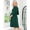WhizMax Women's Maternity Dress 3/4 Sleeve V Neck Nursing Dresses Casual A Line Ruffle Party Midi Dress - 3 of 4