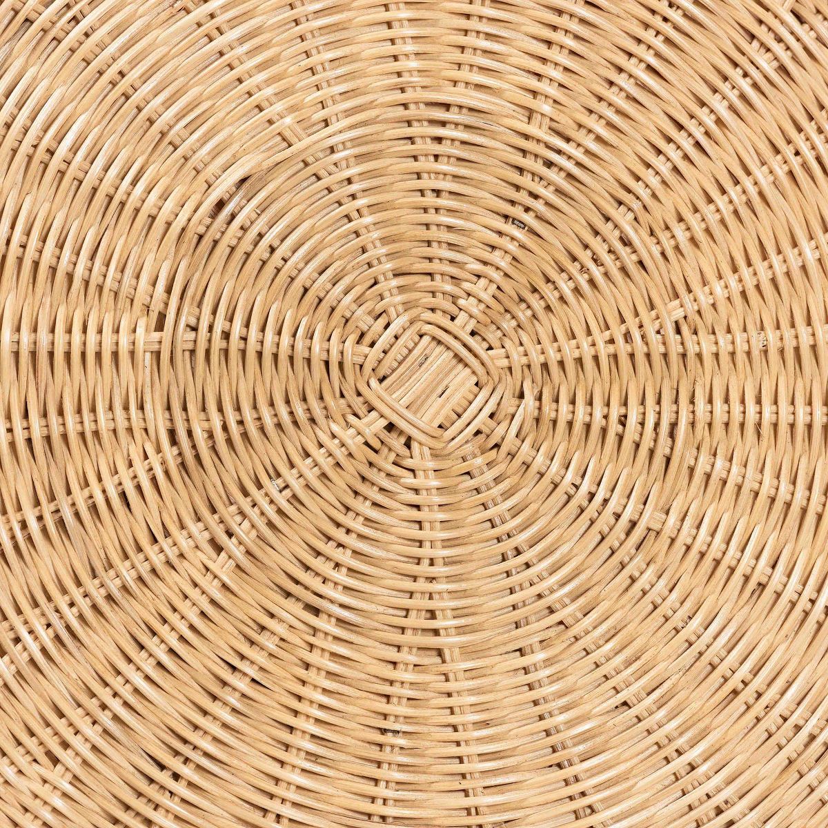 bali & pari Round Hideo Natural Rattan End Table Brown - thumbnail 6