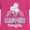 Girls' - Instant Message - Happier Thoughts Fitted Short Sleeve Graphic T-Shirt - 2 of 4
