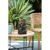 Gulches 8.5*5.1*13.6" Decorative 4 Tier Broken Pot Water Fountain, Brown - 4 of 4
