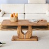 Luxury Imitation Marble Dining Table, Rectangular Coffee Table, Texture Pattern Computer Table For Living Room,  Wood - 2 of 4