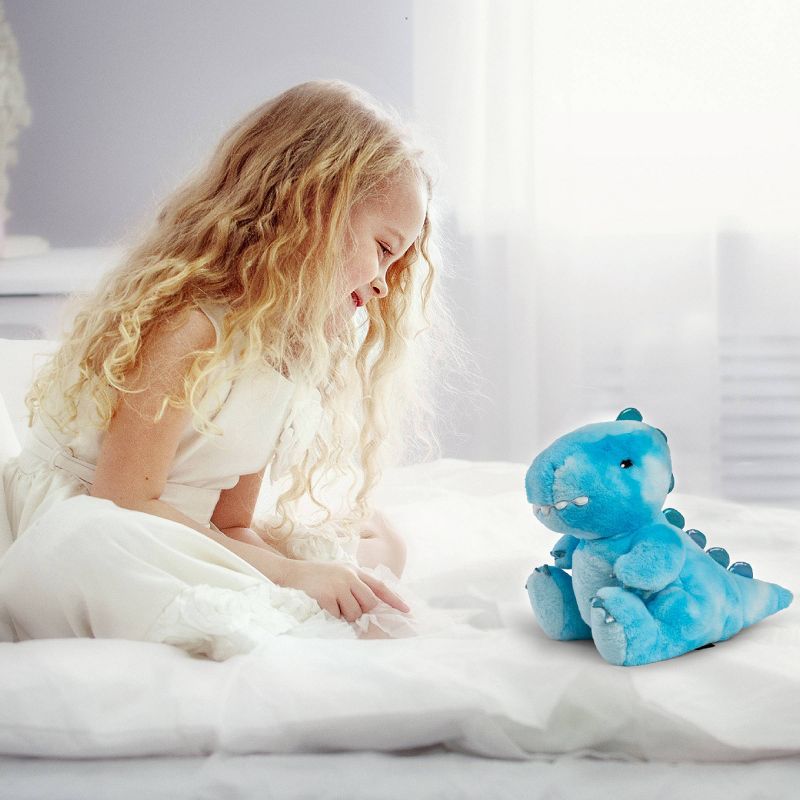FAO Schwarz Glow Brights Toy Plush LED with Sound Blue Dinosaur 12&#34; Stuffed Animal, 3 of 12