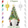 Casafield Hand Painted Ceramic Decor, Pre-Lit Nostalgic Vintage Christmas Tabletop Decor - 3 of 4