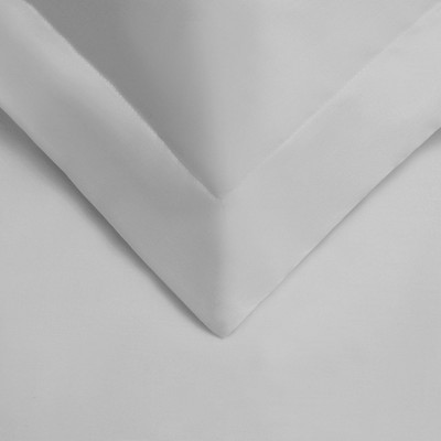 Luxury Heavyweight Gray Cotton Sateen Full/Queen Duvet Cover Set