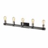 Kirkland 5-Light Industrial Wall Sconce - Damp Rated, Dimmable, Faux Barnwood Design - 3 of 3