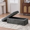 Lyngins Modern Chenille Ottoman Bench, Upholstered Entryway Bench, Versatile Foot Stool for Living Room Bedroom Entryway and Office - 3 of 4