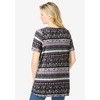 Woman Within Women's Plus Size Short-Sleeve Pintucked Henley Tunic - 3 of 4