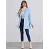 INSPIRE CHIC Women's Turn Down Collar Buttoned Business Casual Mid-Long Winter Coat - 2 of 4