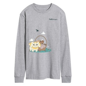 Men's - Pokémon - Fidough Picnic  Faux Multi Long Sleeve Graphic T-Shirt - 1 of 3