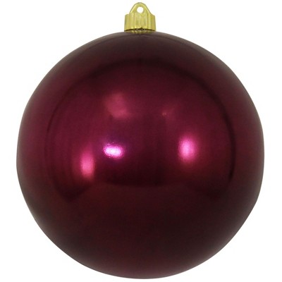 Christmas by Krebs Merlot Red Shatterproof Shiny Christmas Ball Ornament 8" (200mm)