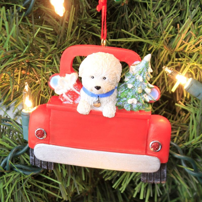 Kurt S. Adler 3.25 In Dog In Back Of Truck Christmas Tree Diy Personalize Tree Ornaments, 2 of 4