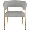 Meridian Furniture,Creston Durable Linen Textured Fabric Dining Chair - 3 of 4