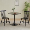 Grungis Round Dining Table for 2-4 People,Modern Kitchen Table with Black Wood Legs for Kitchen,Living Room - 2 of 4