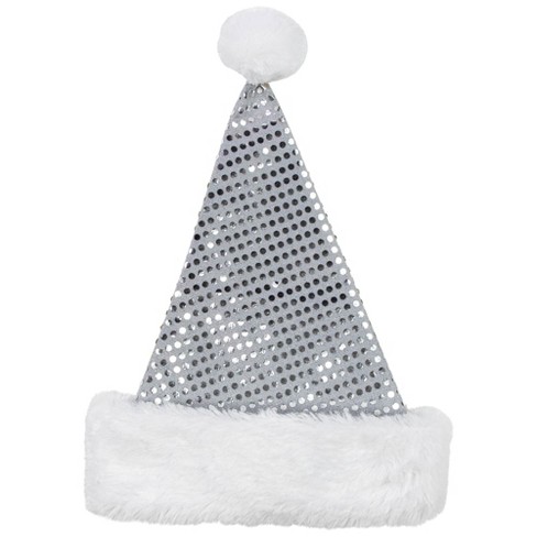 White and cheap gold santa hat