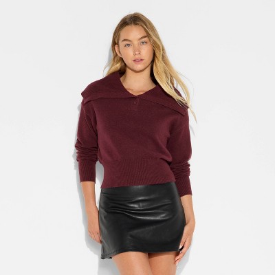 Women's Button-Down Collar Henley Sweater - Wild Fable' - image 2