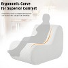 TOAOTBNBO Ergonomic Curved Accent Chair with Ottoman, Upholstered Armless Chair with High-Resilience Foam Recliner Chair for Luxurious Seating - 3 of 4