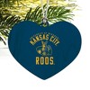 University of Missouri - Kansas City Kangaroos Logo Heart Love Wood Christmas Tree Holiday Ornament - 2 of 3