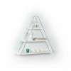 FONTOI 3 Tier Triangle Storage Shelves Wall Mounted, Hanging Shelf with Metal Brackets for Collectibles, White, 29"*23"*5" - 2 of 4