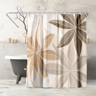 Americanflat 71" x 74" Shower Curtain Neutral Styles by Modern Tropical