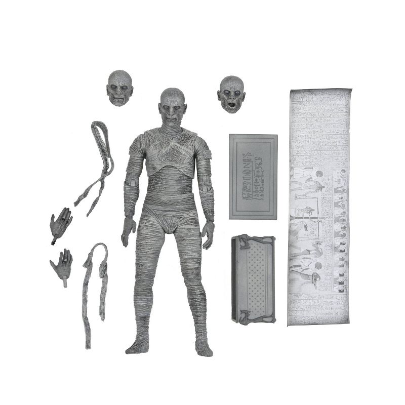 NECA Universal Monsters  Ultimate Mummy Black and White 7&#34; Scale Action Figure, 1 of 7