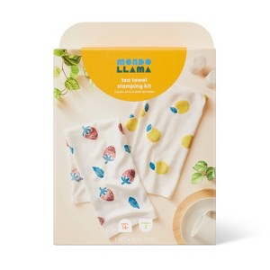 2ct Fruit Stamped Tea Towel Craft Kit - Mondo Llama™ - 1 of 4