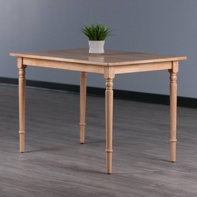 Natural Solid Wood Rectangular Farmhouse Dining Table, Seats Six