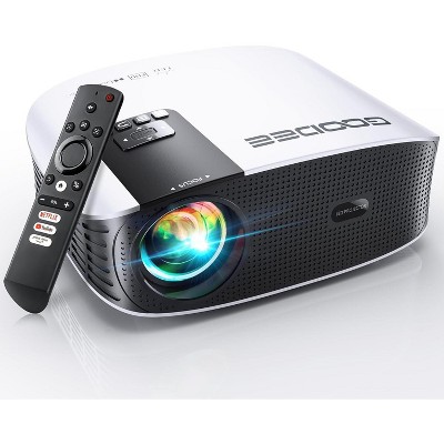 GOODEE Outdoor Projector, 4K Supported Projector Android TV with Auto Focus & Full-Sealed Optical Engine for Movie, Netflix/Prime Video Built-in
