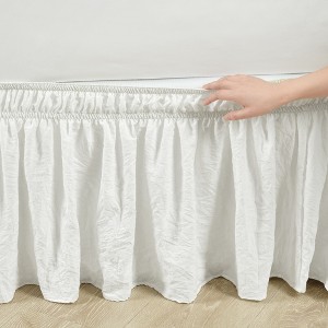 Lush Décor Gathered Ruffle Elastic Easy Wrap Around Bedskirt - 1 of 4