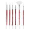 Creative Mark Polar Flo Professional Watercolor Brushes - Assorted Shape  - Short Handle, Nickel-Plated Seamless Brass Ferrule - Art Paint Brushes for - 2 of 4