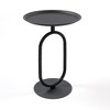 Lyngins Lantern-Shaped Metal End Tables Living Room, Retro Tray Side Table with Weighted Base, Small Side Table, Round End Table, Small Coffee Table - 4 of 4